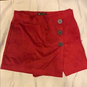 ZARA red suede skort NWOT